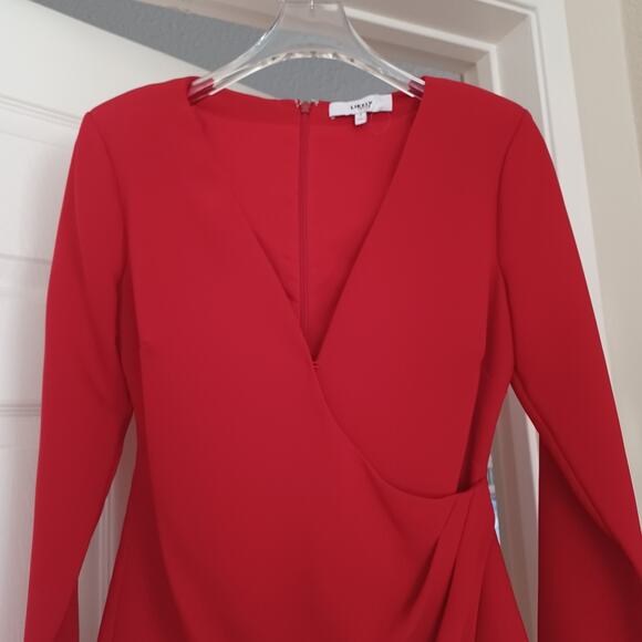 LIKELY Dani Tuxedo Mini Dress Red 2 NWOT - Picture 4 of 12